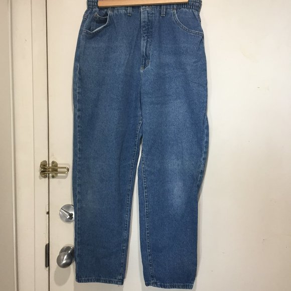 VINTAGE LEE HIGH RISE DENIM JEANS SIZE 14P - Picture 4 of 9